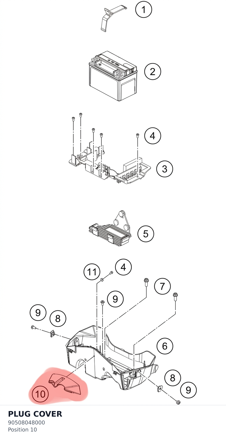 Diagram preview: PLUG COVER (90508048000)