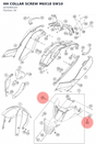 Diagram preview: HH COLLAR SCREW M6X18  SW10 (J025060183)
