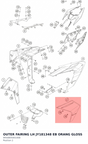 Diagram preview: OUTER FAIRING LH JY181348 EB ORANG GLOSS (94508050010EB)