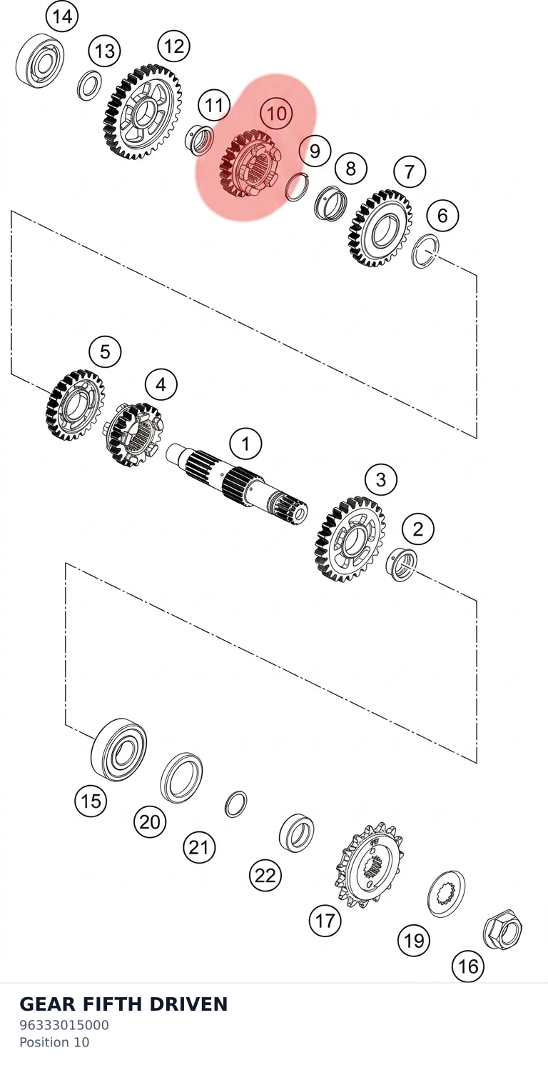 Diagram preview: GEAR FIFTH DRIVEN (96333015000)
