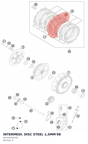 Diagram preview: INTERMEDI. DISC STEEL 1,5MM'98 (50332010100)
