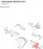 Diagram preview: TURN SIGNAL BRACKET, LEFT (95814010090)
