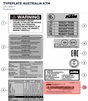 Diagram preview: TYPEPLATE AUSTRALIA KTM (LI21-619-3)