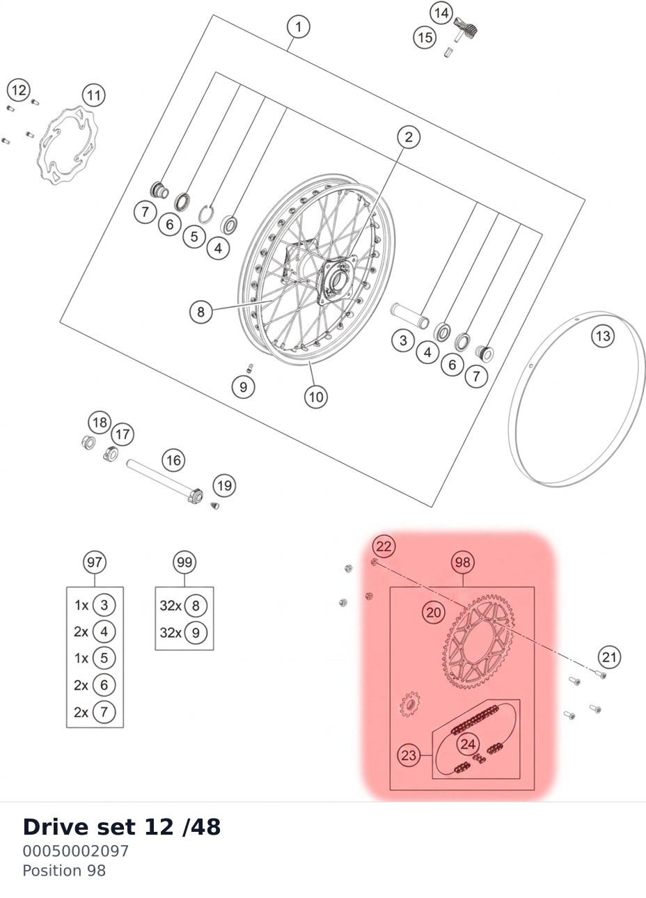 Diagram preview: Drive set 12 /48 (00050002097)