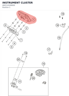 Diagram preview: INSTRUMENT CLUSTER (A60114169000)