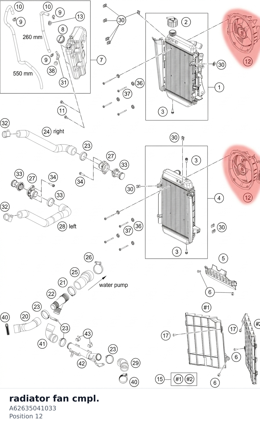 Diagram preview: radiator fan cmpl. (A62635041033)