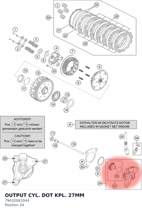 Diagram preview: OUTPUT CYL.  DOT KPL. 27MM (79432061044)