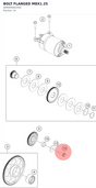 Diagram preview: BOLT FLANGED M8X1.25 (J900000802504)