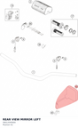 Diagram preview: REAR VIEW MIRROR LEFT (58012040000)