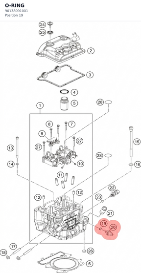 Diagram preview: O-RING (90138091001)