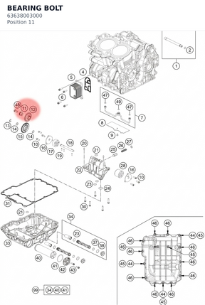 Diagram preview: BEARING BOLT (63638003000)