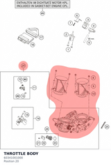 Diagram preview: THROTTLE BODY (60341001000)