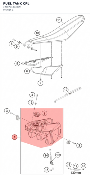 Diagram preview: FUEL TANK CPL. (7250701303399)