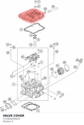 Diagram preview: VALVE COVER (7723605200033)