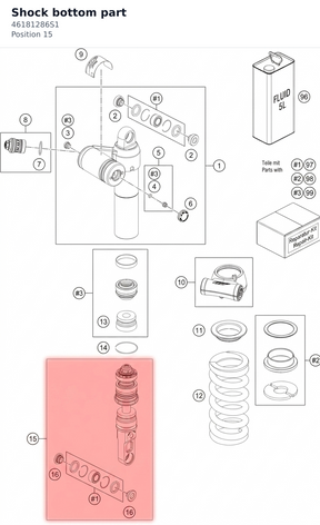 Diagram preview: Shock bottom part (46181286S1)