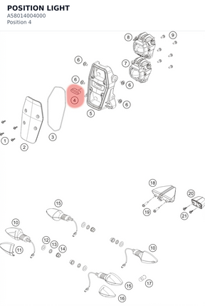 Diagram preview: POSITION LIGHT (A58014004000)