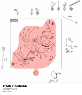 Diagram preview: MAIN HARNESS (76011075300)