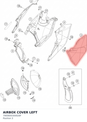 Diagram preview: AIRBOX COVER LEFT (7900600300028F)