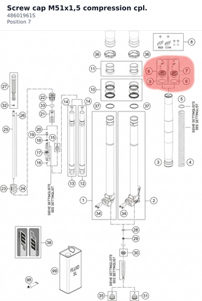 Diagram preview: Screw cap M51x1,5 compression cpl. (48601961S)