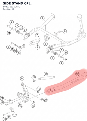 Diagram preview: SIDE STAND CPL. (6030312310030)