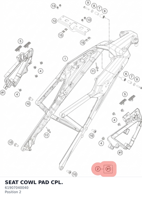 Diagram preview: SEAT COWL PAD CPL. (61907040040)