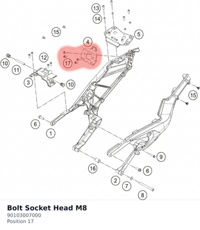 Diagram preview: Bolt Socket Head M8 (90103007000)