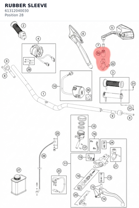 Diagram preview: RUBBER SLEEVE (61312040030)