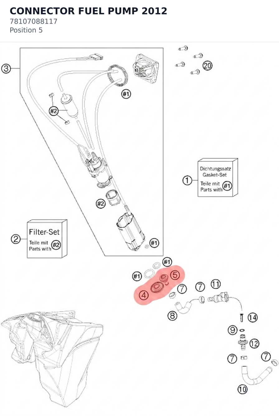 Diagram preview: CONNECTOR FUEL PUMP       2012 (78107088117)