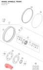 Diagram preview: WHEEL SPINDLE, FRONT (C60309081100)