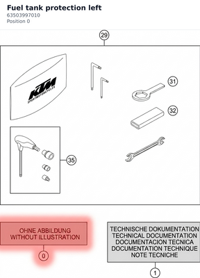 Diagram preview: Fuel tank protection left (63503997010)