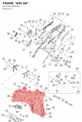 Diagram preview: FRAME ''604 OA'' (60403001000KB)