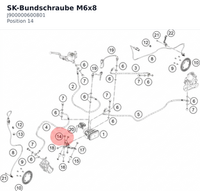 Diagram preview: SK-Bundschraube M6x8 (J900000600801)
