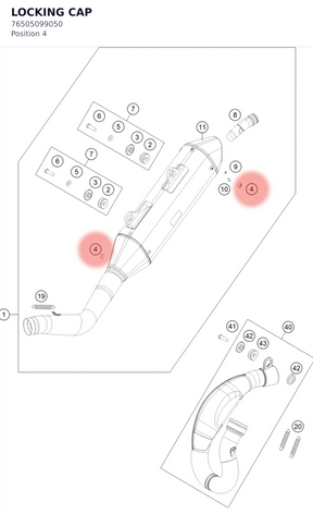 Diagram preview: LOCKING CAP (76505099050)
