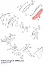 Diagram preview: Side fairing left DARKGALV. (60308041000KCA)