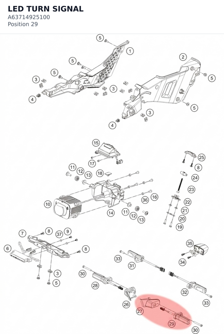 Diagram preview: LED TURN SIGNAL (A63714925100)