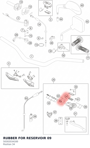 Diagram preview: RUBBER FOR RESERVOIR        09 (50302034100)