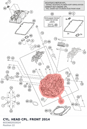 Diagram preview: CYL. HEAD CPL. FRONT    2014 (6033602010024)