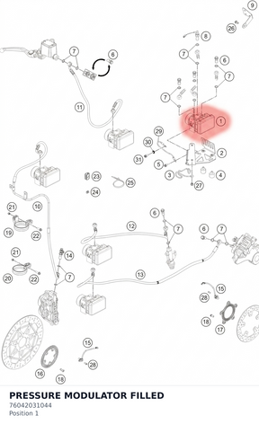 Diagram preview: PRESSURE MODULATOR  FILLED (76042031044)