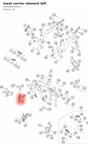 Diagram preview: mask carrier element left (C61008005000C1)