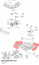 Diagram preview: AIR FILTER BOX CLIP (61706005075)