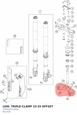 Diagram preview: LOW. TRIPLE-CLAMP 33-35 OFFSET (2700103113430)
