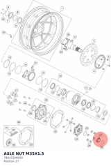 Diagram preview: AXLE NUT M35X1.5 (76010186000)