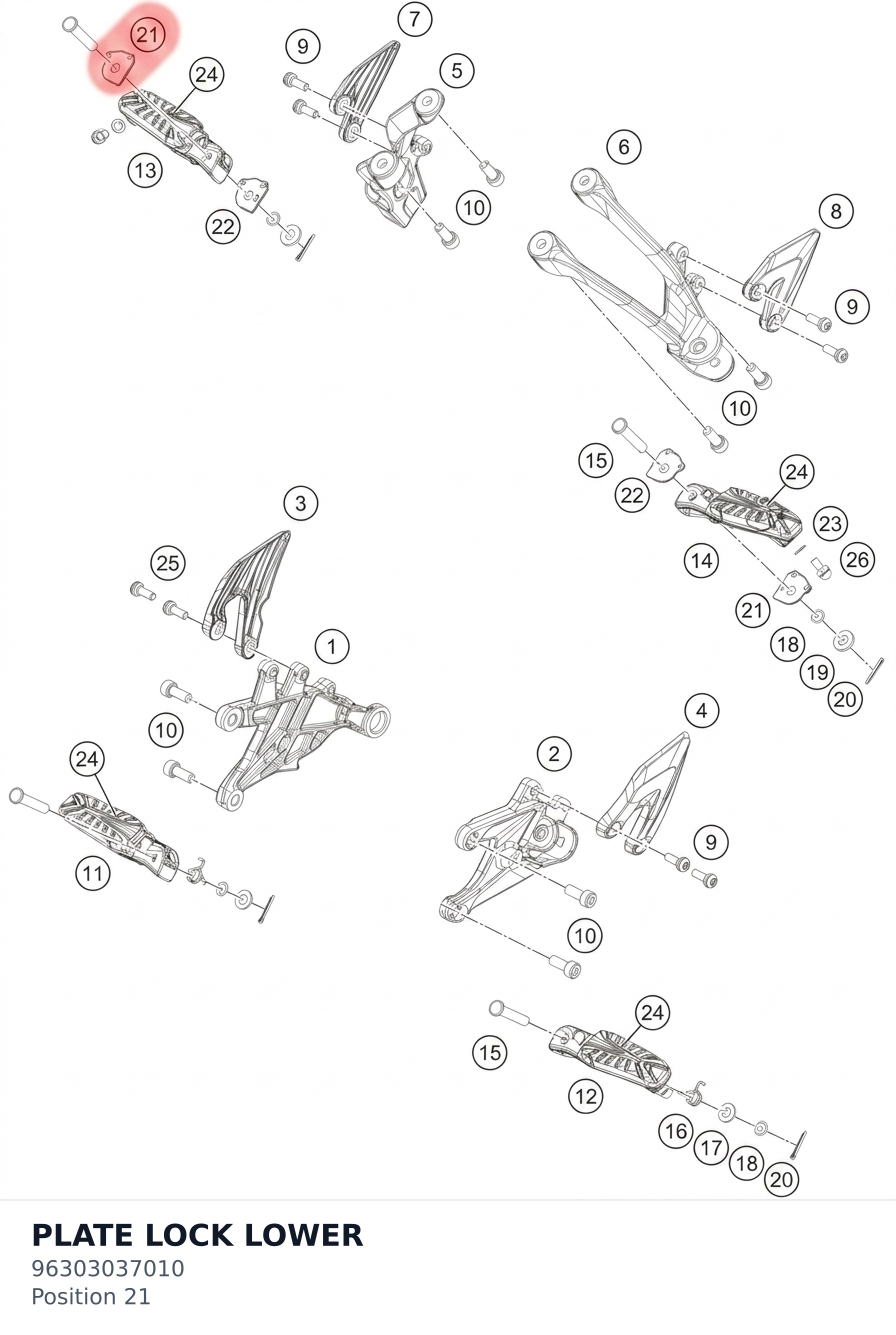 Diagram preview: PLATE LOCK LOWER (96303037010)