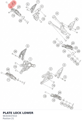 Diagram preview: PLATE LOCK LOWER (96303037010)