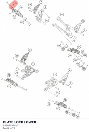 Diagram preview: PLATE LOCK LOWER (96303037010)