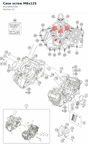 Diagram preview: Case screw M8x125 (61230043100)
