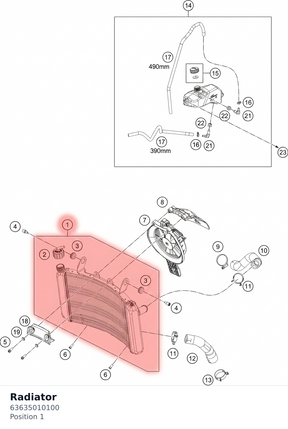 Diagram preview: Radiator (63635010100)