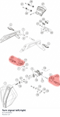 Diagram preview: Turn signal left/right (61714030000)
