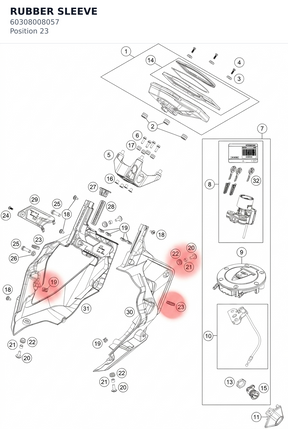 Diagram preview: RUBBER SLEEVE (60308008057)