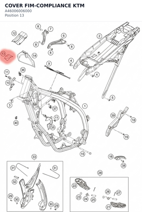 Diagram preview: COVER FIM-COMPLIANCE KTM (A46006006000)